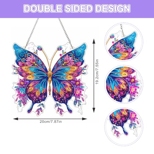 DIY Butterfly Diamond Painting Hanging Ornament