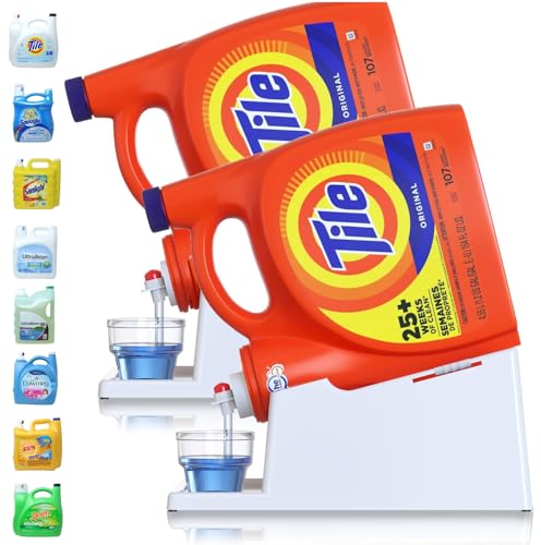 Liquid Laundry Detergent Dispenser Holder with Drip Tray (2 Count)