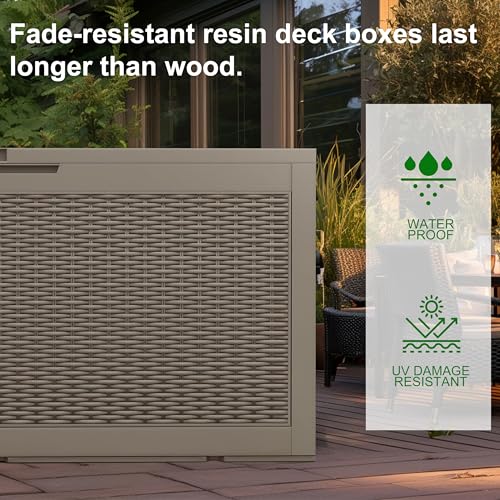120 Gallon Resin Deck Box