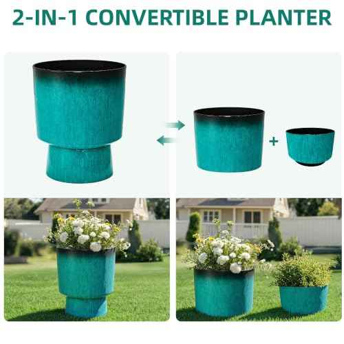 16.8" Planters for Outdoor Plants (2 Count)