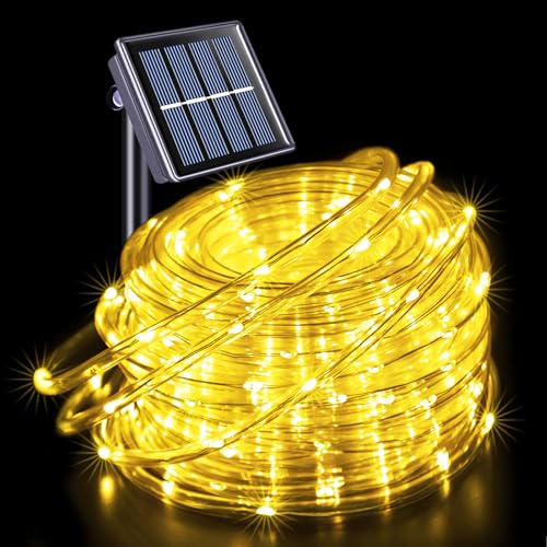 100 LED 33ft Solar Rope Lights Outdoor Waterproof (33 Foot)