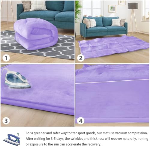 Baby Play Mat for Floor Nursery Muscle Mat Area Rug Playroom Rug 79x79" Elastic Foam 1.3" Thick Crawling Mat for Babies