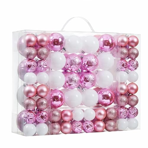 87 Pack Shatterproof Christmas Ball Ornaments Set (87 Count)
