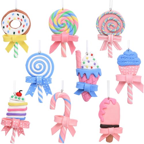 9 Pcs Pastel Christmas Lollipop Ornaments (9 Count)