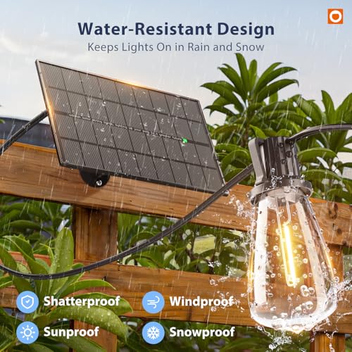 198FT(192+6) Solar String Lights Outdoor with Remote, Long-Lasting (198 Foot)