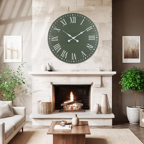 Large Wall Clock with Roman Numeral