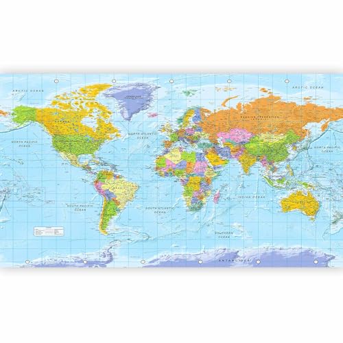 Wall Mural World Map 193x110 in (147.68 Sq Ft)