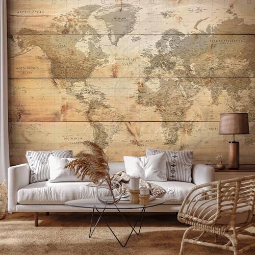 Premium Wall Mural World Map 157x110 in (8 Count)