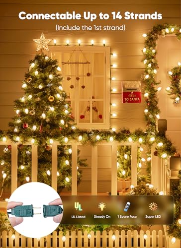 50Ft Christmas Lights Outdoor (50 Count)
