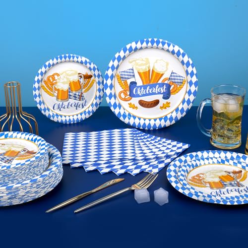 150Pcs Oktoberfest Paper Plates & Napkins (150 Count)