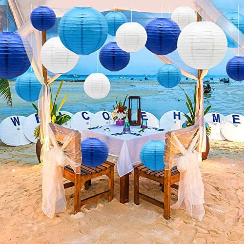 21 Pack Blue Paper Lanterns (21 Count)