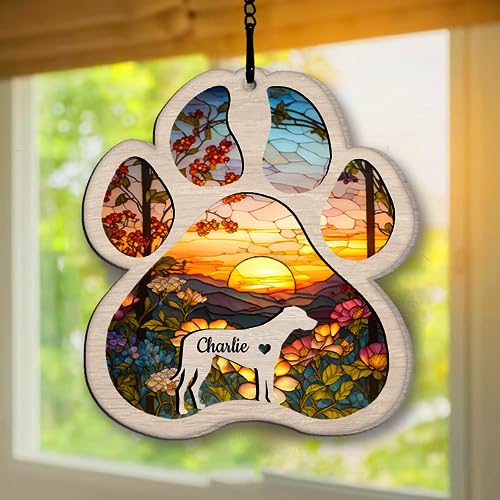 Personalized Rhodesian Ridgeback Suncatcher Dog Memorial Gifts