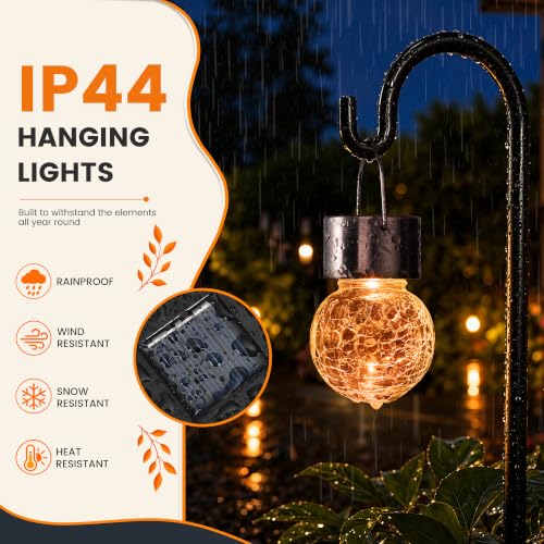 Solar Hanging Lights Outside Solar Christmas Decoration Light 16Pc (16 Count)