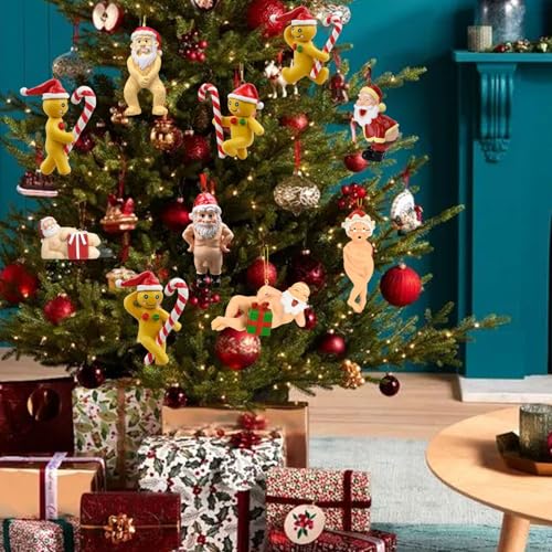 10Pcs Christmas Hanging Ornaments Santa Claus Gingerbread Man