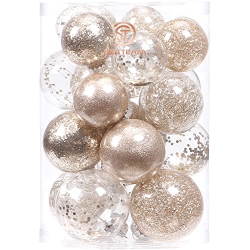 25 Pack Assorted Clear Christmas Ball Ornaments (25 Count)