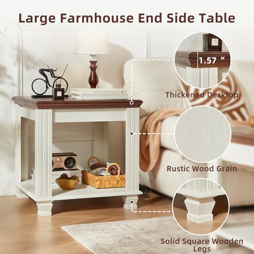 Farmhouse End Tables for Living Room