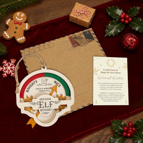 Funny Naughty or Nice Elf Meter Ornament