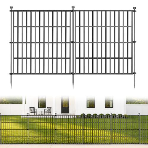 No Dig Garden Fence Outdoor for Yard (20 Sq Ft)