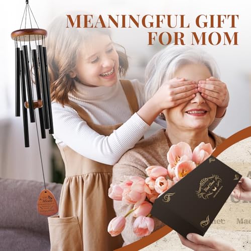 Mother's Bouquet Memorial Wind Chime with Black Tube Decorative Gift