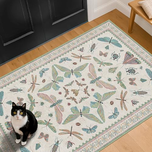 Washable Sage Green Large Entryway Rug (12 Sq Ft)