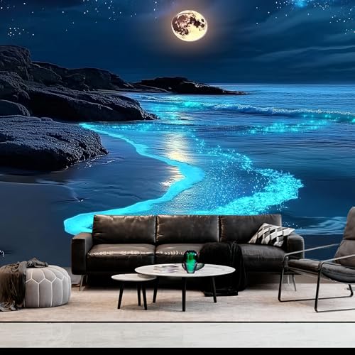 Nature Tapestry Forest Tree Sea Cave Wall Hanging