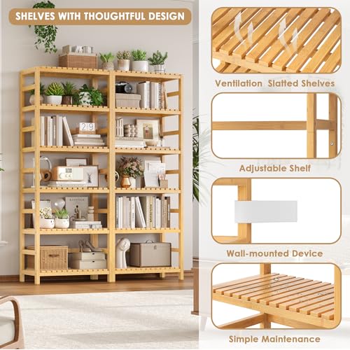 6 Tier Bamboo Shelf (2 Count)