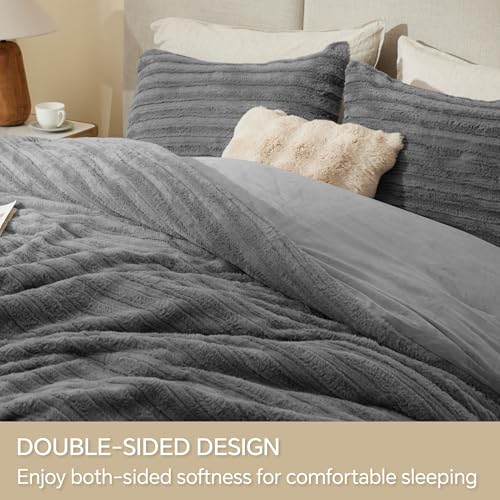 Faux Fur King Size Comforter Set