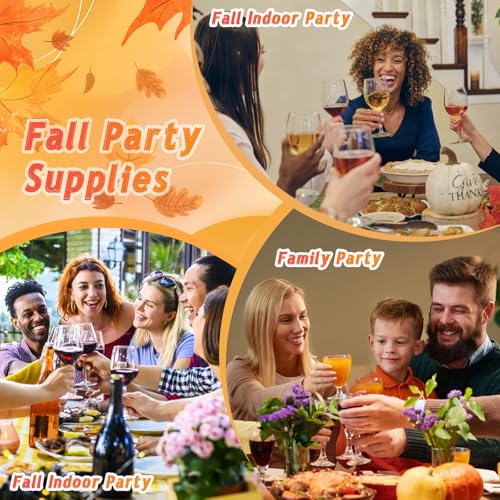 200 Pcs Fall Paper Plates and Napkins (200 Count)