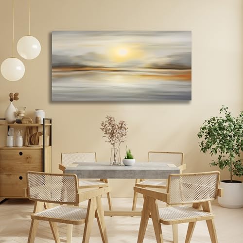 Abstract Canvas Wall Art Seascape Canvas Printing Abstract Art Wall Decor Artwork for Living Room Bedroom Dining Room Home Office Decor 29x58 inch