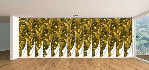 Vintage Gold Banana Leaf Bathroom wallpeper Living Room Bedroom Tropical Plant wall Mural
