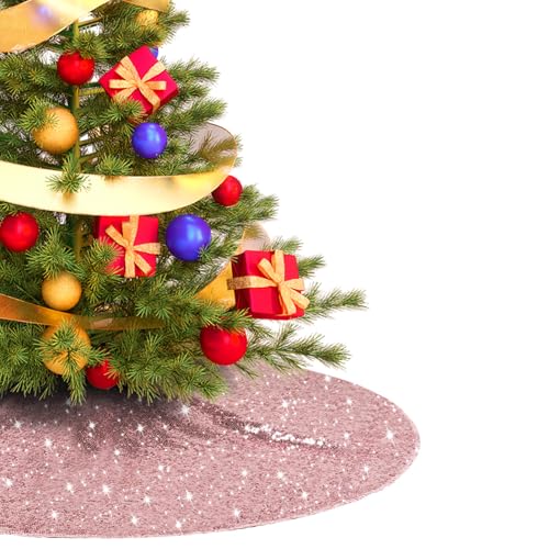 Sequin Tree Skirt 36 Inch Fuchsia Pink Ornament Christmas Decoration