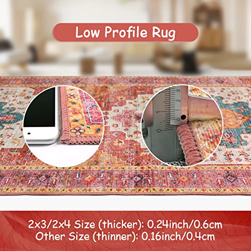 Ultra Thin Washable Pink Long Bathroom Rug
