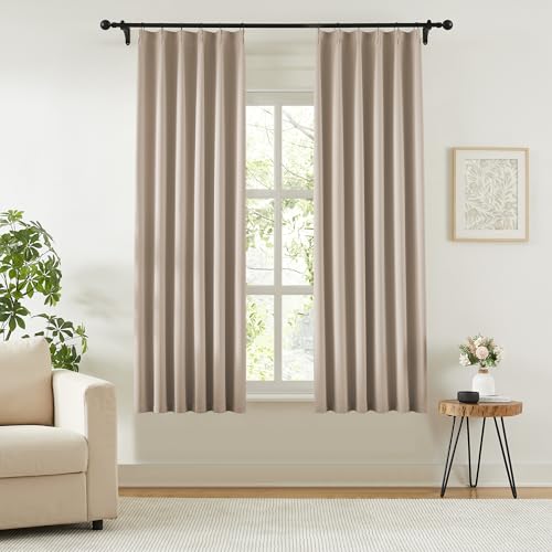 Pinch Pleat Blackout Curtains 72 Inches Long