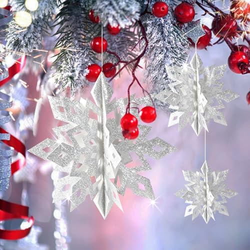 Christmas Hanging Snowflakes Decorations (15 Count)