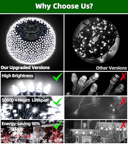 750 LED 240FT Christmas String Lights (240 Foot)