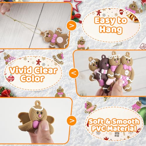 Gingerbread Man Ornaments Christmas Tree Decorations (12 Count)