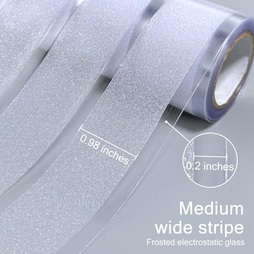 Window Privacy Film Striped with Tools