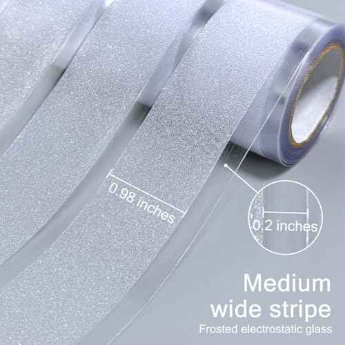 Window Privacy Film Striped with Tools