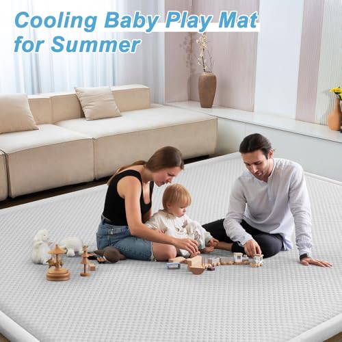 Baby Play Mat for Floor Nursery Rug Muscle Area Playroom Rug Elastic Foam 59x79" Playmat Elastic Foam 1.3" Thick Crawling Mat for Babies