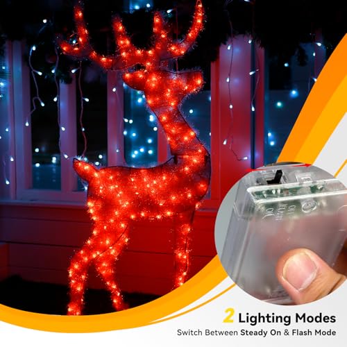4 Pack Red Fairy Lights Battery Operated