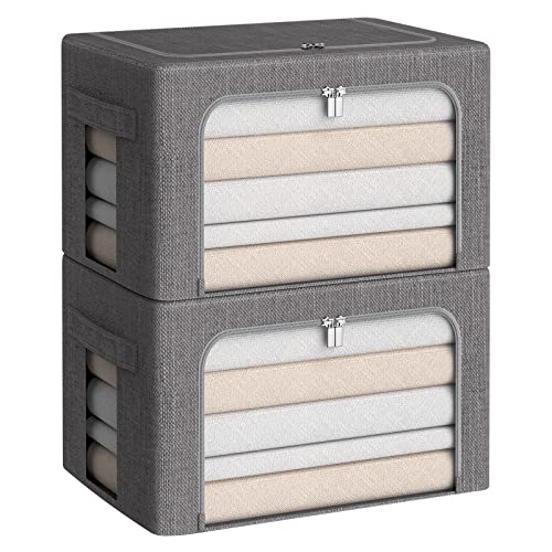 Clothes Storage Bins Box (2 Count)