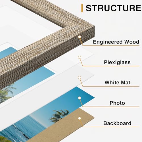 11x14 Picture Frames Set of 9 for Wall Mounting (9 Count)