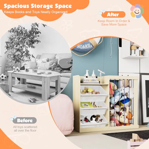 Kids Bookshelf Toy Storage w (4 Count)