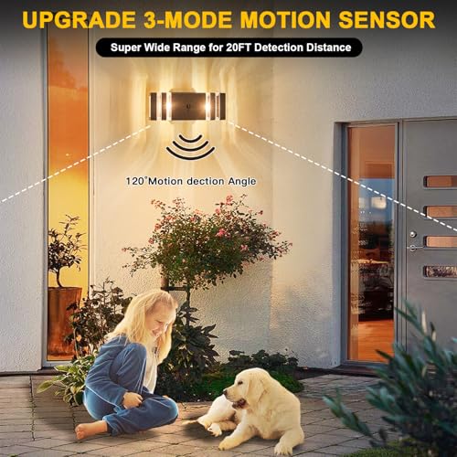 2 Pack Oil Rubbed Bronze Outdoor Wall Lights with 3 (2 Count)