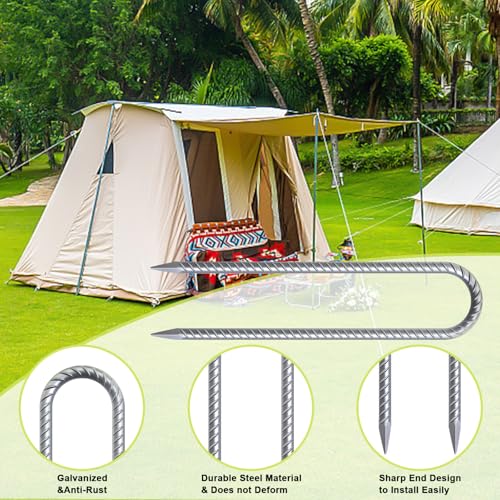 12 Inch Trampoline Stakes Heavy Duty (6 Count)