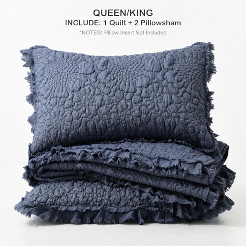 Shabby Chic Ruffled Quilt Queen Size