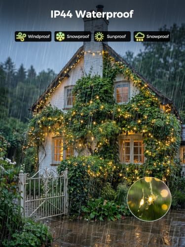 4PACK 33FT 100LEDs Solar Fairy Lights (4 Count)