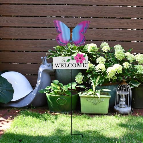 Metal Butterfly Garden Stake