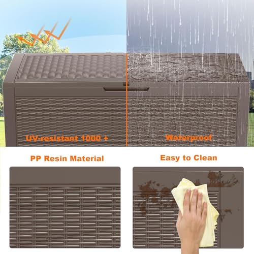 120 Gallon Deck Boxes Outdoor Waterproof
