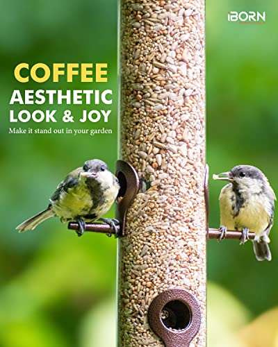 Bird Feeders for Outdoors 15" 6 Ports Chew